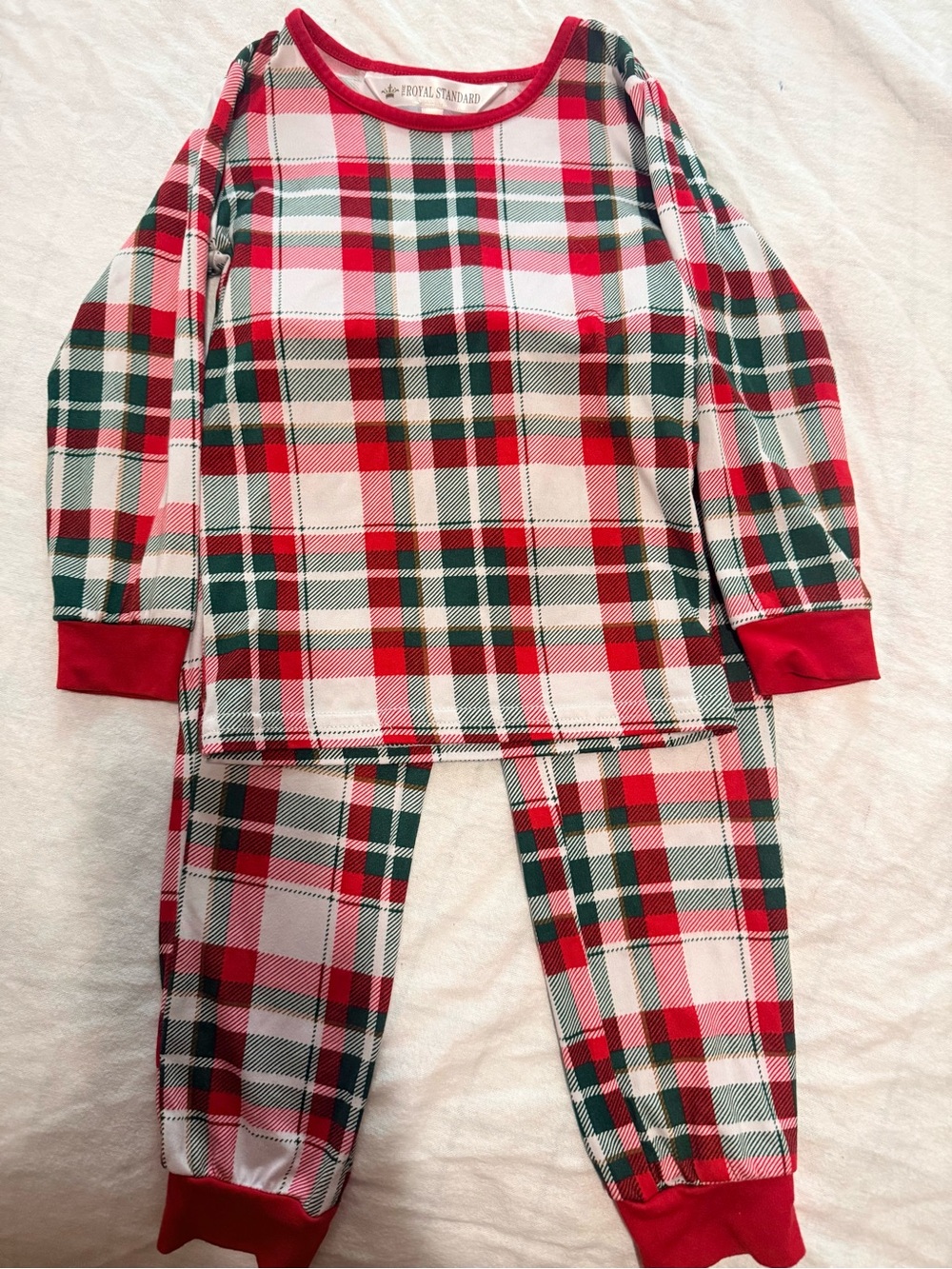 The Royal Standard Kids Red & Green Plaid Long-Sleeve Pajama Set